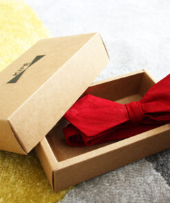 Noeud Papillon Wax Rouge Uni – Image 4