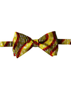 Noeud papillon en wax Le Noeud Kipé jaune rouge noir