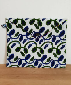 Shooting Le Noeud Kipé - Accessoires Wax Tissu africain - Pochette Arachide Blanc