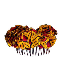 Peigne à fleurs en Wax Kisa