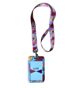 Alternative view of Porte-carte avec cordon - Motif Wax Fleurs de Mariage