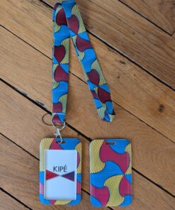 Porte-carte avec cordon - Motif Wax – Image 3